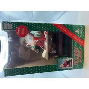 Vintage 1990 Holiday Creations Musical Holiday Scene NOEL (RT017)